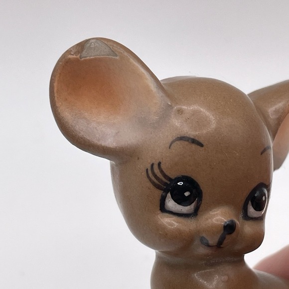 Josef Originals Anthropomorphic Mouse with Pink Bow Porcelain 2" Figurine VTG - Picture 6 of 8